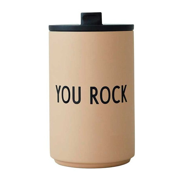 Bež termo šalica 350 ml You Rock – Design Letters