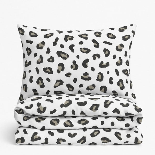 Bijela/siva posteljina za krevet za jednu osobu/za produženi krevet s uključenom plahtom/3-dijelna 160x220 cm Modern – Mila Home-image-4