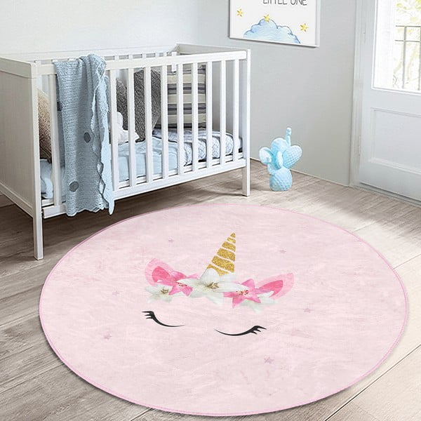 Ružičasti dječji tepih ø 120 cm Comfort – Mila Home-image-3