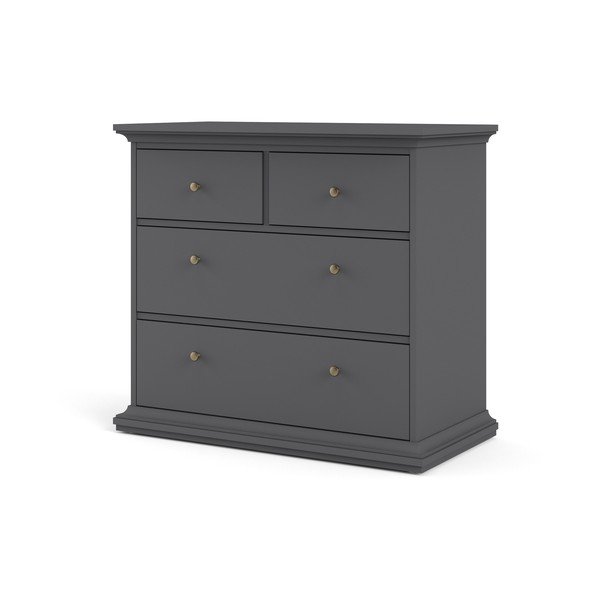 Siva niska komoda 96x87 cm Paris – Tvilum-image-2