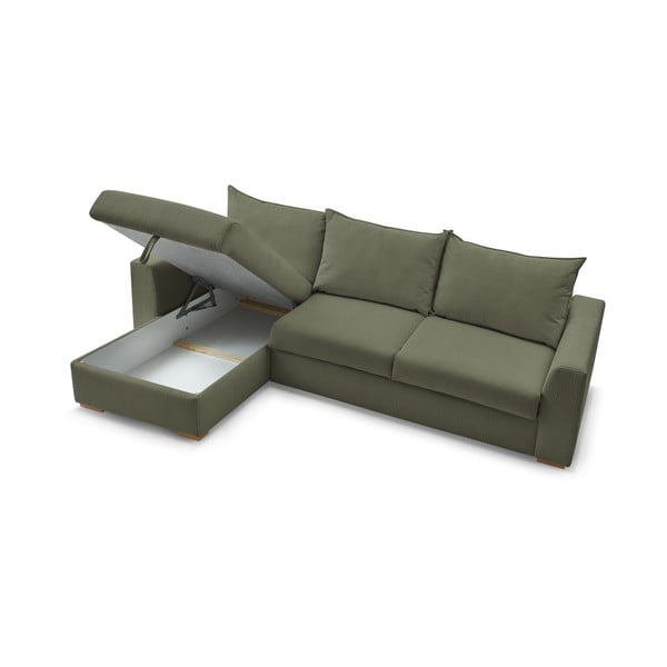 Zelena sklopiva kutna garnitura od samta (promjenjiva) Augustin – Bobochic Paris-image-4