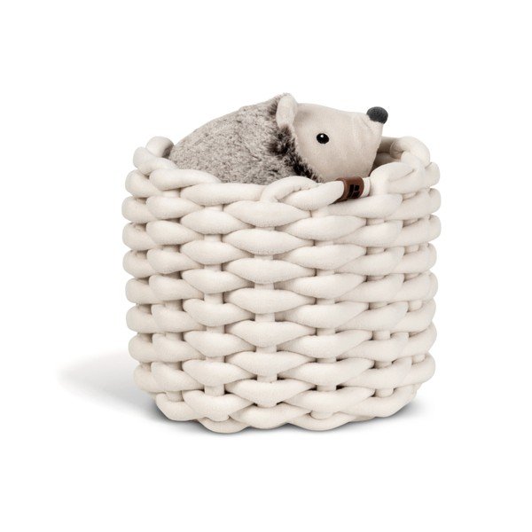 Tekstilna košara ø 21x17 cm Peach Skin Round S – Bigso-image-4