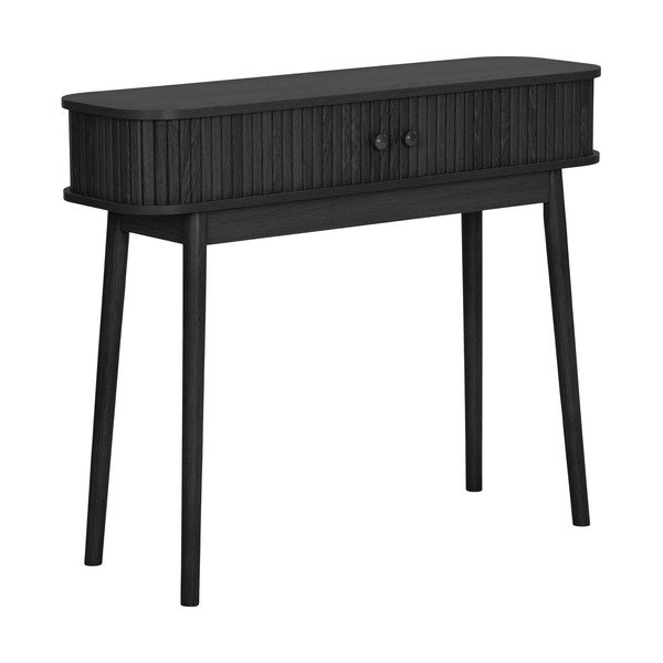 Crni pomoćni stol od masivnog bora 30x100 cm Nikoo – House Nordic