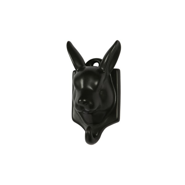 Crni porculanski viseći ukras WOOOD Nona Hare-image-1