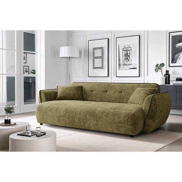 Zelena sofa od šenila 250 cm Nelia Big – Ropez-image-1