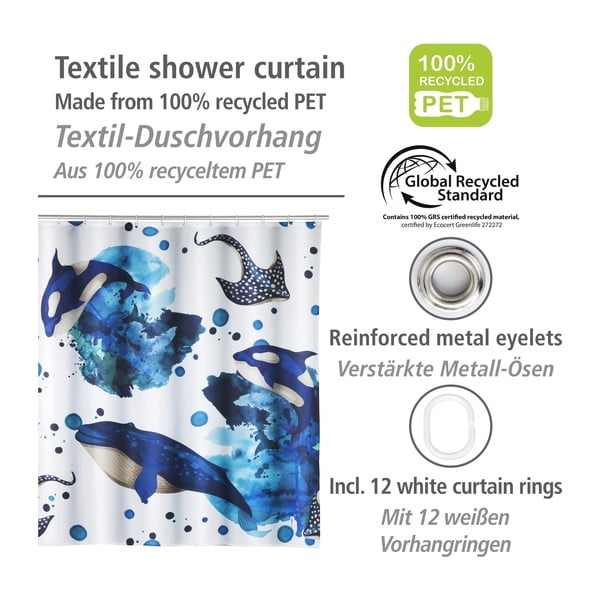 Tuš zavjesa 200x180 cm Aquaris – Wenko-image-2