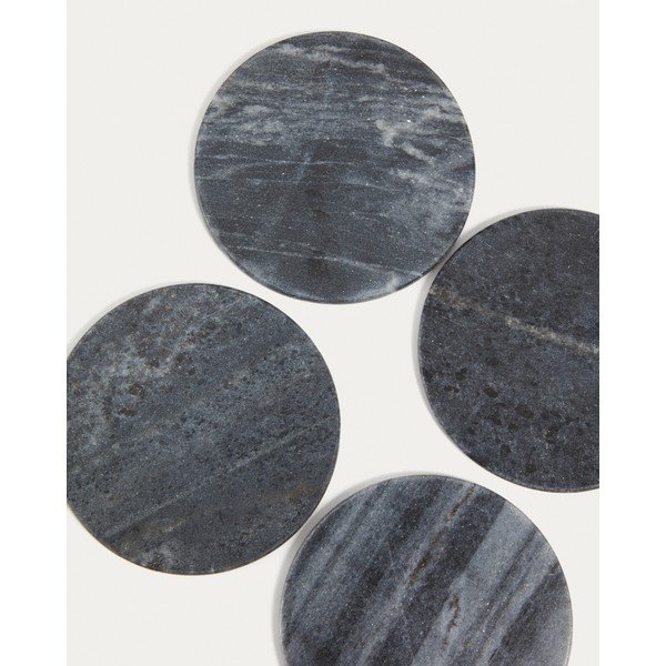 Sivi mramorni podmetači za čaše u setu 4 kom Tresa – Kave Home-image-3