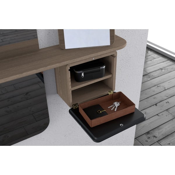 Antracitno sivi/u prirodnoj boji set za hodnik u dekoru hrasta One More Look – UMAGE-image-1