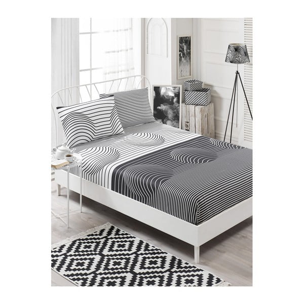 Set elastičnih plahti i 2 jastučnice za krevet za jednu osobu Garriso Gris Duro, 160 x 200 cm