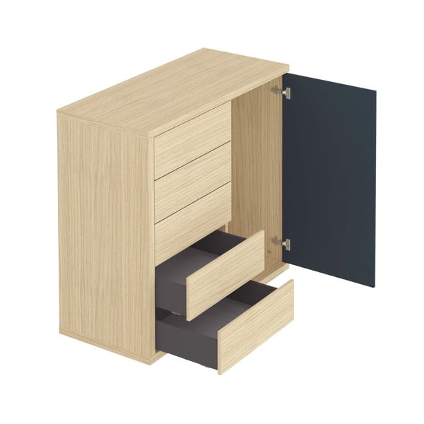 Crni niski ormar u dekoru hrasta 113x113 cm Hugo - TemaHome-image-3
