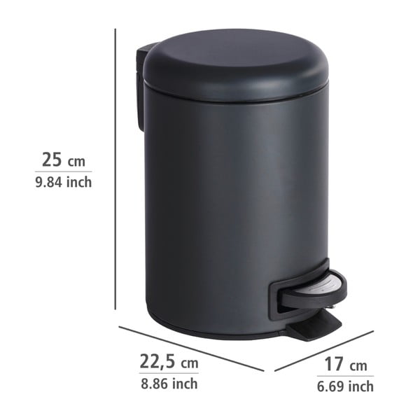 Crna kanta za smeće Wenkoo Leman, 3 l-image-2