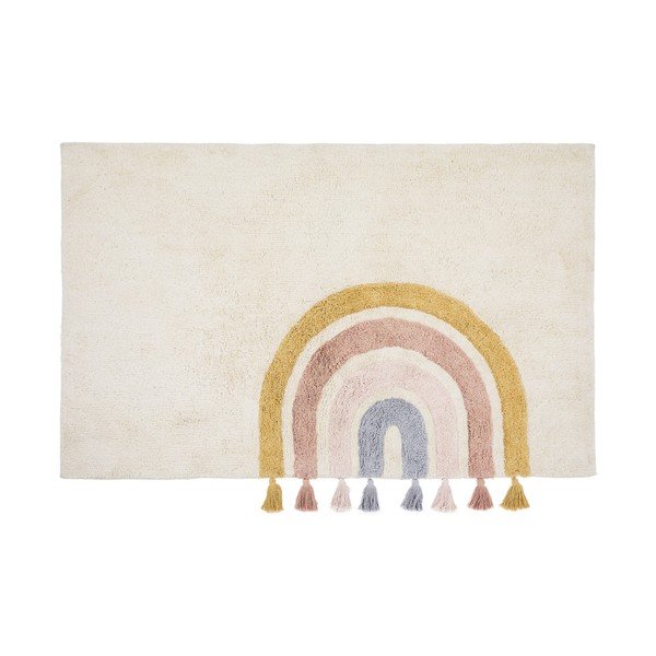 Periv/ručno rađen pamučan dječji tepih boje slonovače 90x150 cm Tadea – Kave Home