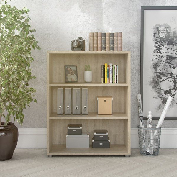 Modularna biblioteka u dekoru hrasta u prirodnoj boji 89x113 cm Prima – Tvilum-image-1