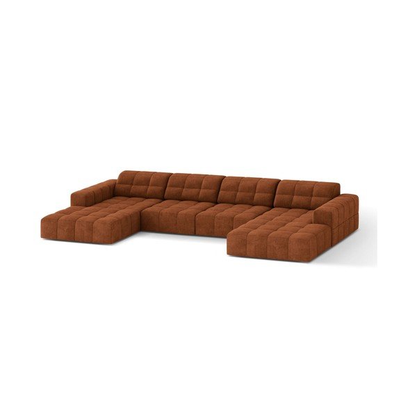 Kutna garnitura od šenila boja terakote (u obliku slova "U") Chicago – Cosmopolitan Design-image-1