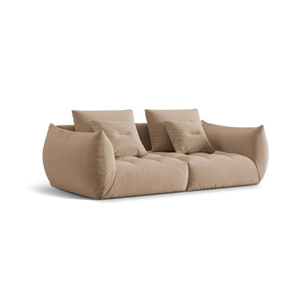 Bež baršunasti sofa 232 cm Bloom – Micadoni -image-2