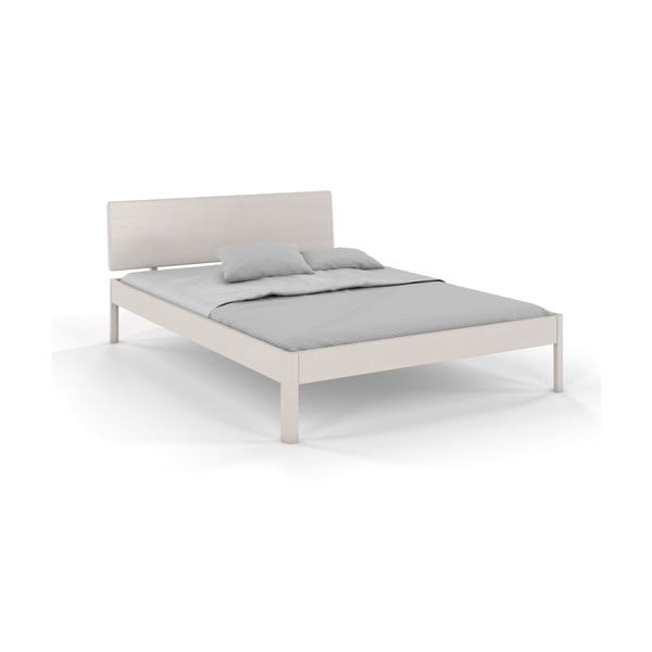Bijeli bračni krevet od borovine 140x200 cm Ammer - Skandica