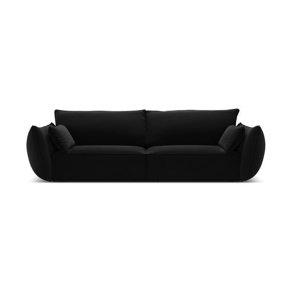 Crna baršunasta sofa 208 cm Vanda – Mazzini Sofas