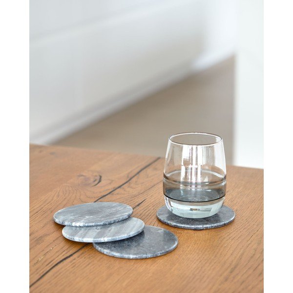 Sivi mramorni podmetači za čaše u setu 4 kom Tresa – Kave Home-image-1