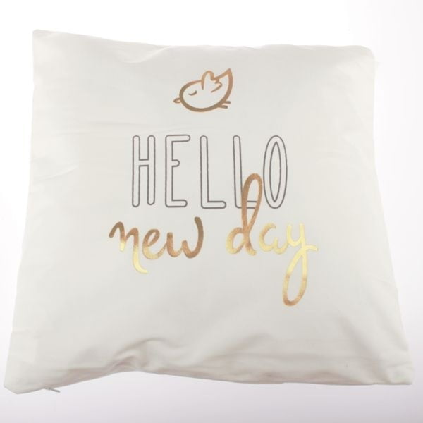 Bijela Dakls navlaka za jastuk Hello New Day, 45 x 45 cm