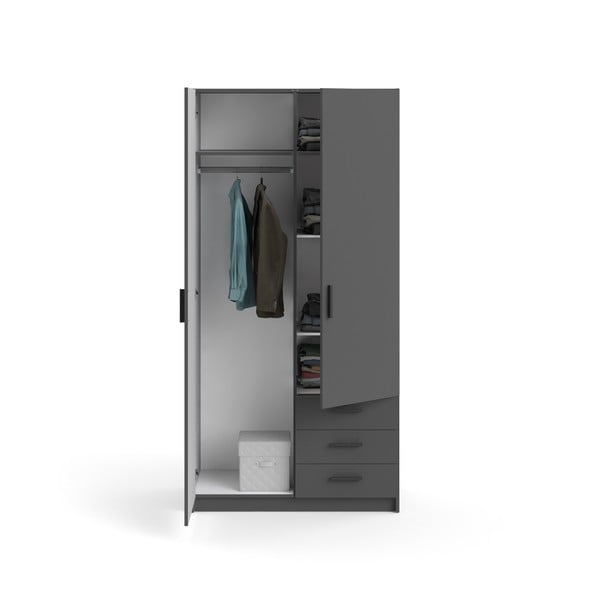 Tamno sivi ormar 99x200 cm Sprint – Tvilum-image-2