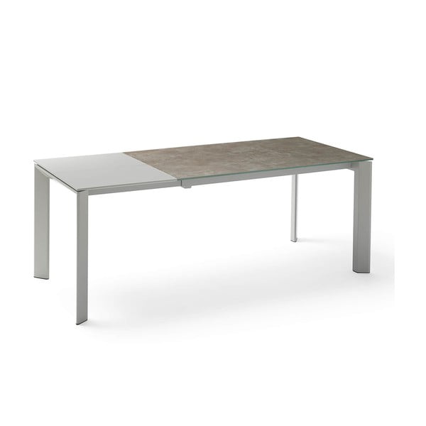 Sivo-smeđi sklopivi blagovaonski stol sømcasa Lisa, dužina 140/200 cm
