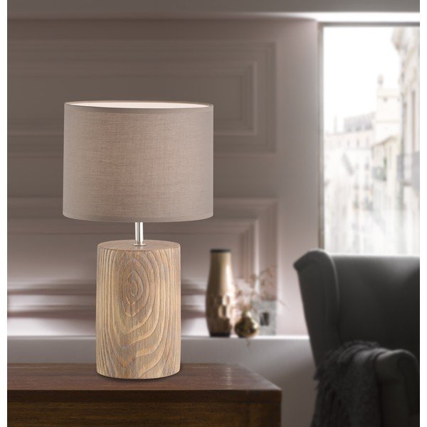 Smeđa stolna lampa Fischer & Honsel Malik, visina 43 cm-image-3