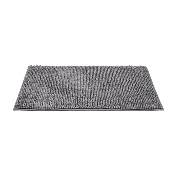 Tamno siva tekstilna kupaonska prostirka 50x80 cm Chenille - Allstar