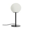 Bijela/crna stolna lampa sa staklenim sjenilom (visina 35 cm) Brisia – Kave Home