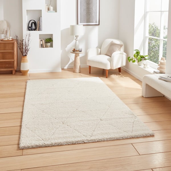 Krem tepih 160x230 cm Ideal Shaggy – Think Rugs-image-1