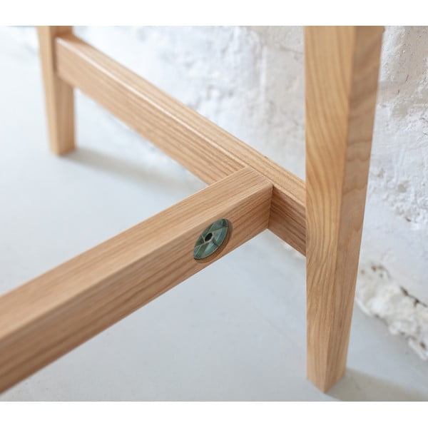 Bijeli radni stol s podnožjem od jasena Ragaba Luka, duljina 65 cm-image-4