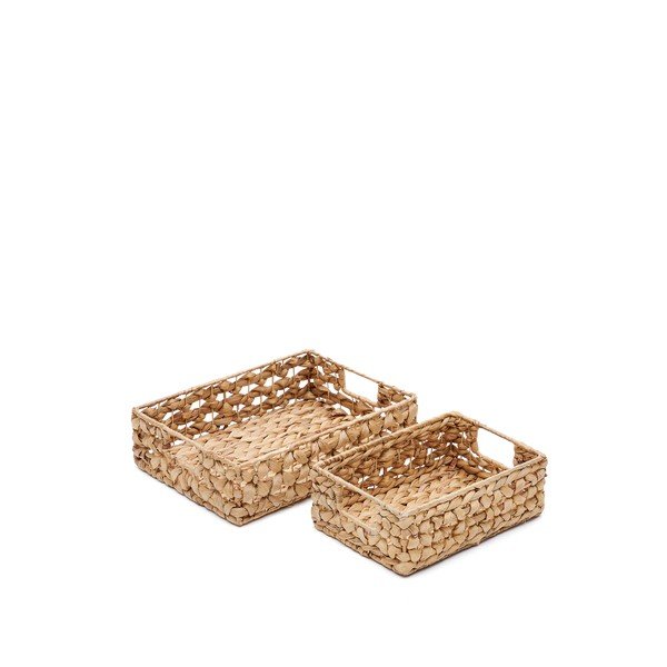 Košare u setu 2 kom od vodenog zumbula 36x27x9 cm Tressa – Kave Home