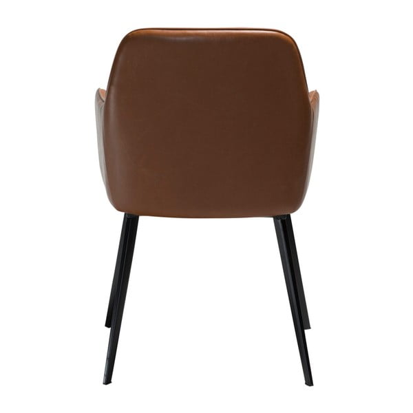 Smeđa stolica od umjetne kože DAN-FORM Denmark Embrace Vintage-image-4