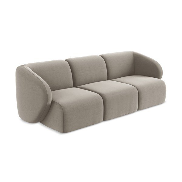 Svjetlo smeđa baršunasti sofa 244 cm Lani – Makamii-image-2