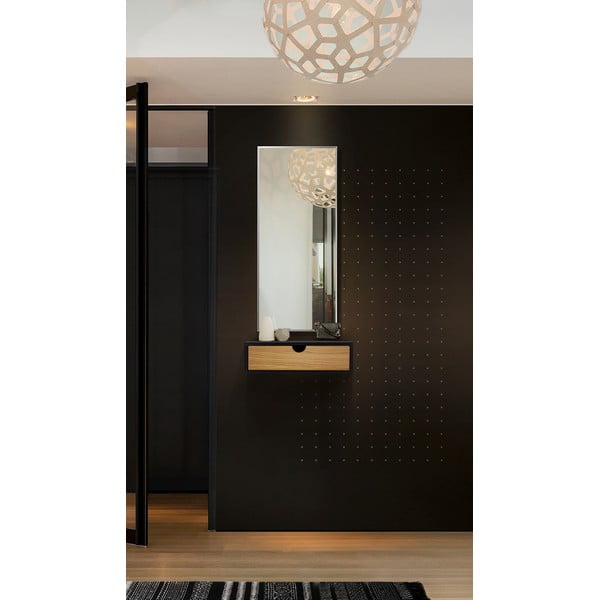 Crni zidni noćni ormarić Woodman Farsta-image-1