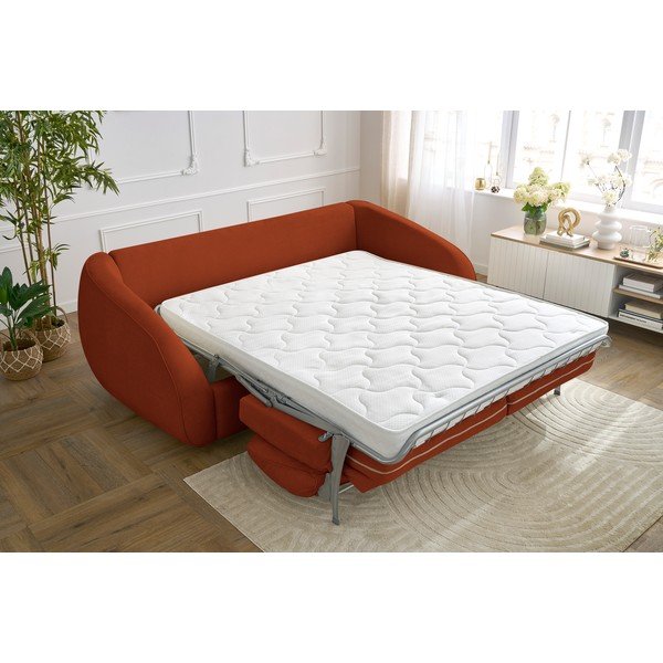 Narančasta sklopiva sofa 235 cm Cezanne – Bobochic Paris-image-1