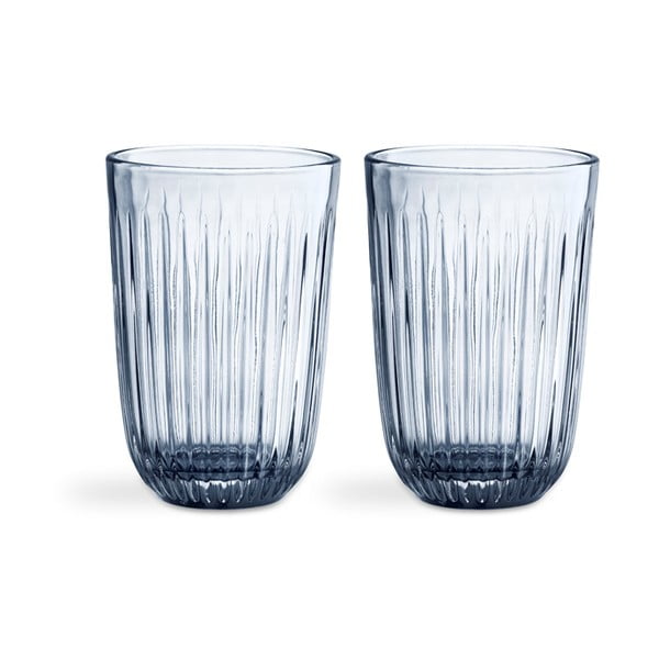 Set od 2 plave staklene čaše Kähler Design Hammershoi, 330 ml