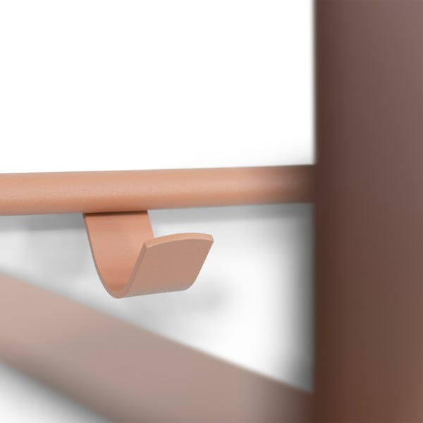 Metalna zidna vješalica u boji lososa s policom 100 cm Rex – Spinder Design-image-1