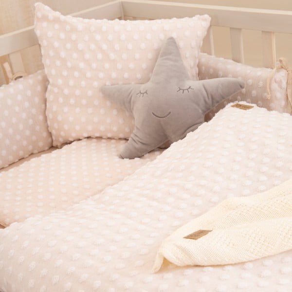 Bež dječja posteljina za dječji krevetić od mješavine pamuka 80x80 cm Frosty Almond – Roba-image-1