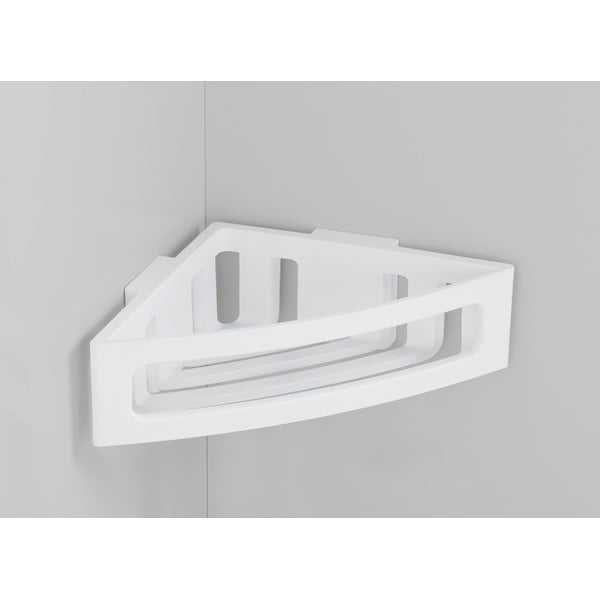 Bijela kutna plastična kupaonska polica Bralia - Wenko-image-1