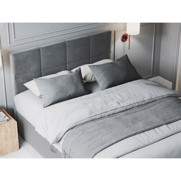 Sivi bračni krevet od baršuna Mazzini Beds Mimicry, 160 x 200 cm-image-1