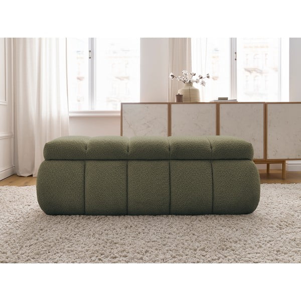 Zelena klupa od bouclé tkanine – Bobochic Paris-image-4