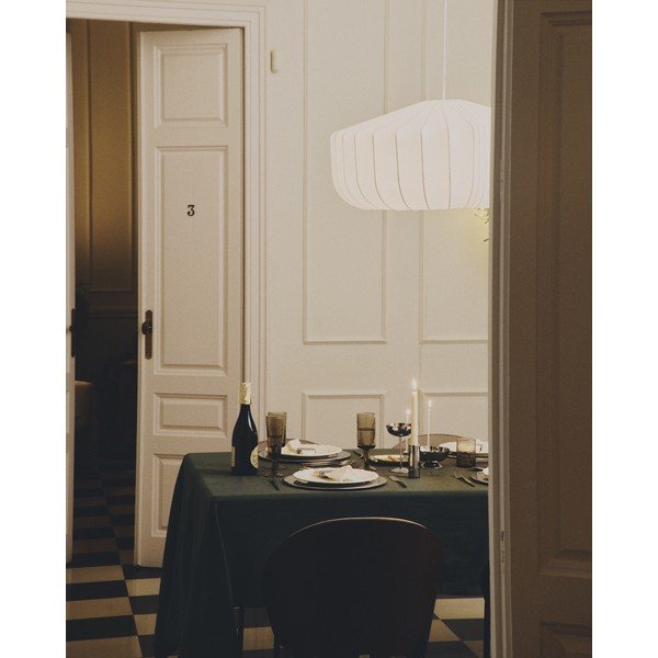 Bijela stropna svjetiljka s tekstilnim sjenilom ø 76 cm Somar – Kave Home-image-3