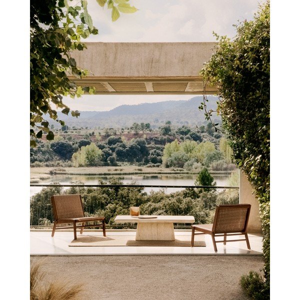 Vrtna fotelja od masivnog drveta u prirodnoj boji Itani – Kave Home-image-2