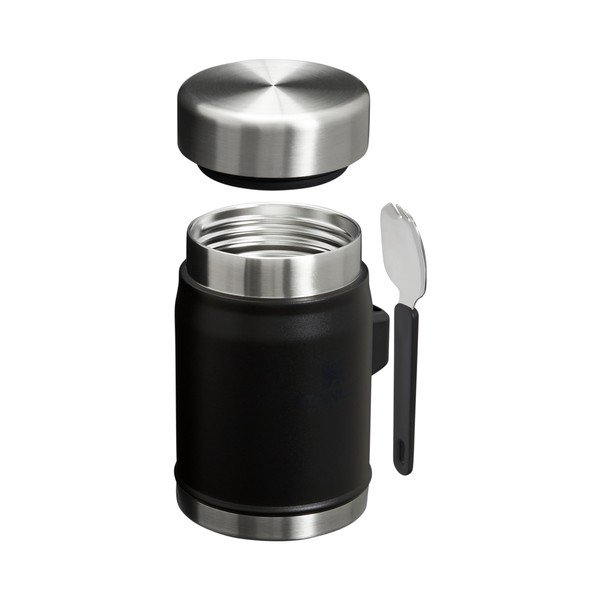 Mat crna termosica od nehrđajućeg čelika za hranu 400 ml Legendary Food Jar + Spork Black 2.0 – Stanley-image-1