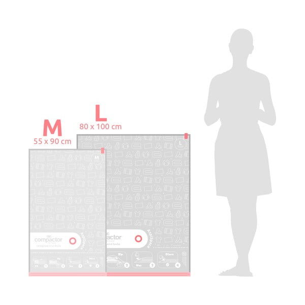 Vakuum vrećice za odjeću u setu 5 kom Aspispace M/L – Compactor-image-4