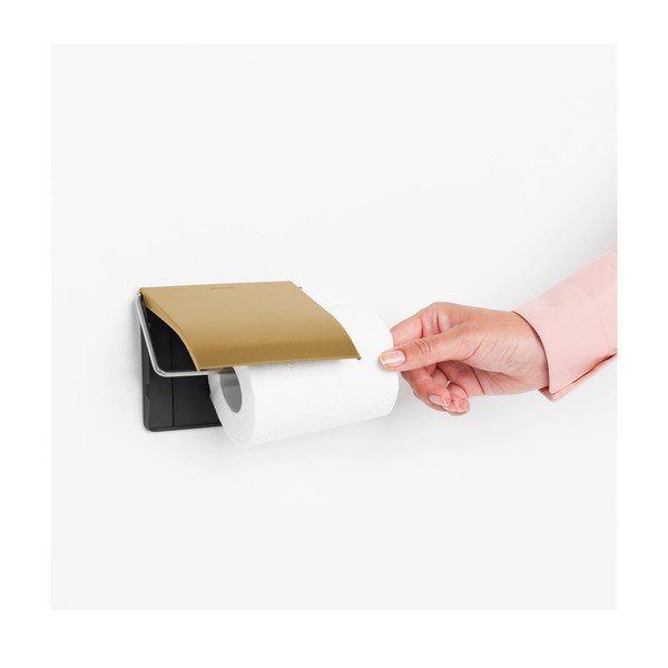 Željezan zidni držač toaletnog papira u zlatnoj boji ReNew – Brabantia-image-1