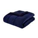 Tamno plavi prošiven prekrivač od mikropliša za bračni krevet 200x220 cm Cosy Cord – Catherine Lansfield