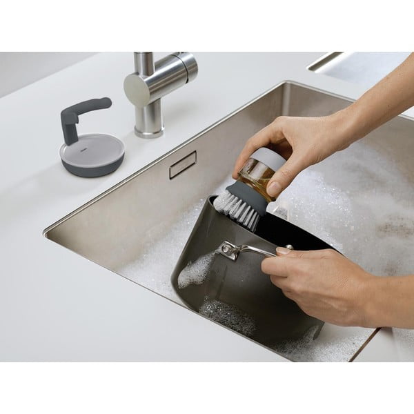 Siva četka s dozatorom i stalkom Joseph Joseph Palm Scrub-image-3