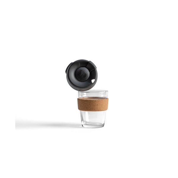 Crna/smeđa putna šalica 340 ml Brew Cork Black M – KeepCup-image-1