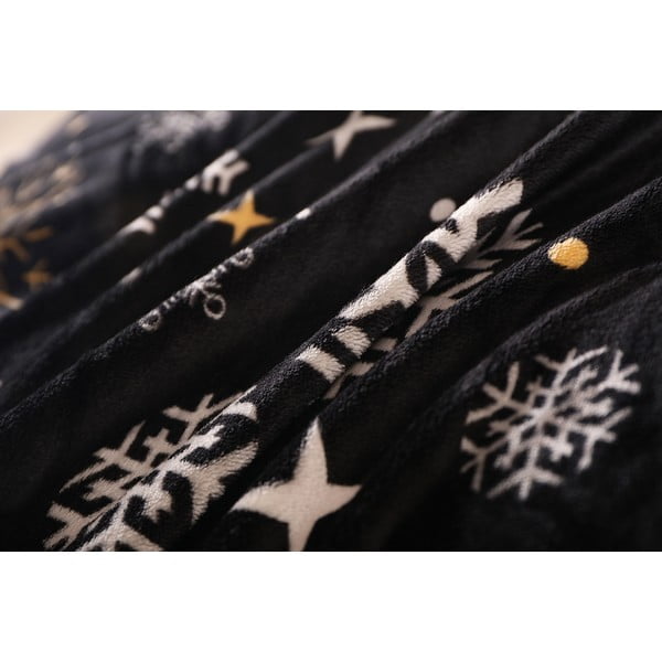 Crna posteljina za krevet za jednu osobu od mikropliša 140x200 cm – My House-image-4